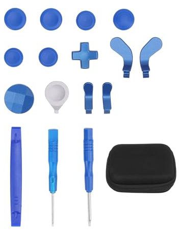 Metall-Ersatz-Thumbsticks für X Box Elite Controller Series 2 Core, Kabelloser Controller, Inklusive 6 Thumbsticks,Joysticks,4 Paddles,2 D Pads,Werkzeugtasche für X Box One Elite 2