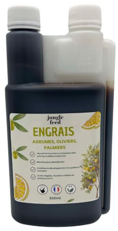 Jungle Feed Engrais Liquides Agrumes, Oliviers et Palmiers - 500ml - Made In France