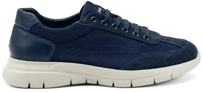 Frau 09X8, Sneaker a Pianta Larga da Uomo in Tessuto con Inserti in Suede e Fondo XL® (Blu, Sistema Taglie Calzature EU, Adulto, Numero, Media, 45)