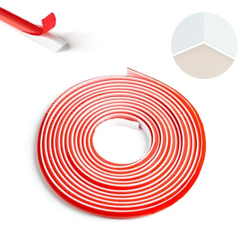 5M TPE Quadrant Trim White 12x9mm Plastic Trim Edging Strip Plastic Corner Trim Coving For Ceilings, Suitable For Wall & Floor