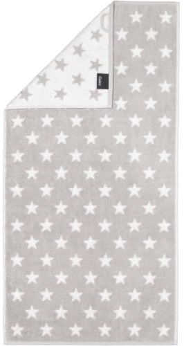 Cawö Handtücher New Stars Sterne klein 6261 Platin/weiß - 76