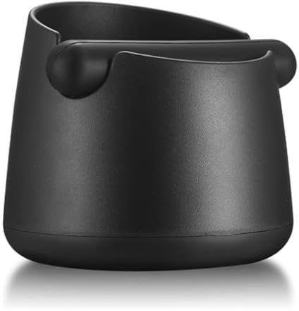 Coffee Knock Box, Espresso Grounds Bin Knock-Box, Shock-Absorbent Coffee Grounds Container with Removable Knock-Bar and Non Slip Base, Knock Box Mini Coffee-Bin Barista Accessories(Color:Black)