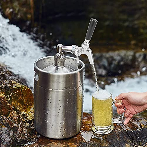 Nikou Dispensador de grifo de cerveza ajustable, equipo de preparación casera para barril de cerveza, grifo de cerveza, compatible con varios barriles