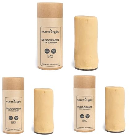 Sant'Egle Bio-Deo Stick 80 ml, Vorteilspackung 3 Stück (3, normal)