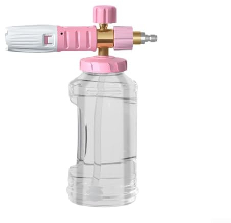 QuivyLivy Bouteille de nettoyeur haute pression – Pulvérisateur portatif de mousse de 1 L pour lavage de voiture, mousse avec composants en acier inoxydable et laiton, boîte en mousse portable de 1000
