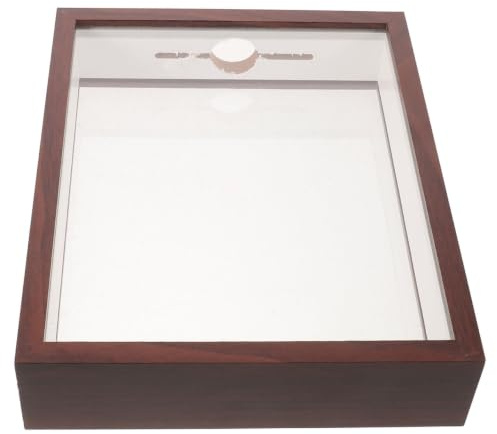 SHINEOFI Boîte à Ombres Rustique en Bois pour Collection de Capsules de Bière Fente Supérieure, Affichage Organisé et Accès Facile, pour Décor de Fête ou Collectionneur