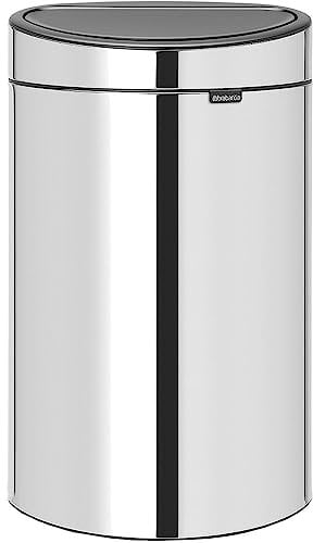 Brabantia Poubelle Touch Bin, 40L, Acier Brillant, 72.7 x 43.5 x 30.2 cm