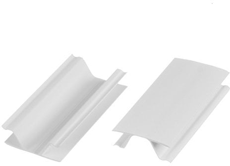 HOLZBRINK Connecteur d’angle pour socle de cuisine, jonction flexible angle intérieur et extérieur, 100 mm, couleur brillance blanche