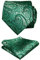 Alizeal, Krawatte mit Einstecktuch, Gradient Paisleymuster, UK143-Dark Green, Grün, UK143-Dark Green