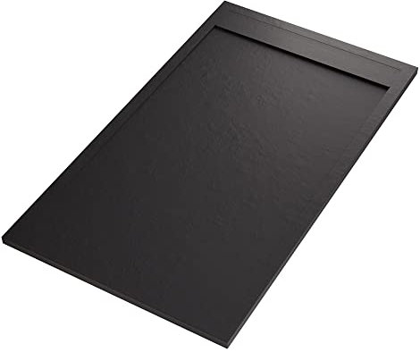 OLIMPO DOCCE - Piatto doccia in marmo resina NERO pietra cemento PRESTIGE - 70x110