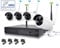 KIT VIDEOSORVEGLIANZA WIRELESS FULL HD IP 4 TELECAMERE 2 MPX WIFI DA REMOTO SENZA FILI