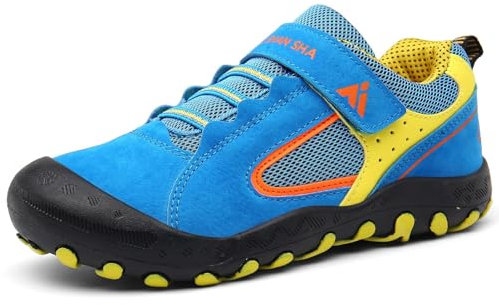 Mishansha Jungen Mädchen Wanderschuhe rutschfest Walkingschuhe Weich Flexibel Stabil Fitnessschuhe Freizeitschuhe für Kinder Sport Schuhe 25 EU