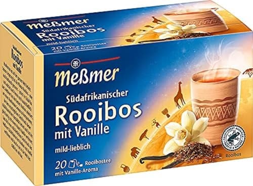 Meßmer Ländertee | Südafrikanischer Rooibos-Vanille Tee | 20 Teebeutel | Glutenfrei | Laktosefrei | Vegan
