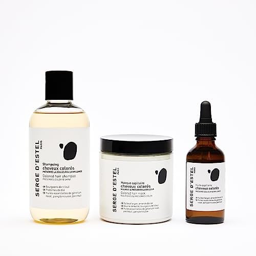 SERGE D'ESTEL PARIS Pflege von gefärbtem Haar Natürliche vegane Pflege Schutz Farbschutz Shampoo Haar-Maske Haaröl, 550 ml