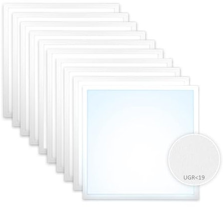 Xtend EcoLight 5x LED Panel 62x62 Neutralweiß 5000K 36W 3960lm UGR<19 Blendfrei Arbeitsplatz LED Deckenleuchte Rasterleuchte PLs3.0