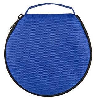 ELEZAY Small CD Case Storage Wallet DVD Disc Dividers Folder Holder Round Oxford Bag 20 Capacity Blue