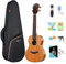 Rosen Konzert Ukulele Massiv Mahagoni 23 Zoll Professional Ukelele Starter Bundle Kit mit Lehrbuch Gig Bag Tuner Capo Picks Saiten