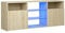vidaXL TV Schrank mit LED-Leuchten Lowboard Sideboard Fernsehschrank Fernsehtisch TV Möbel Tisch Board HiFi-Schrank Sonoma-Eiche 120x30x50cm