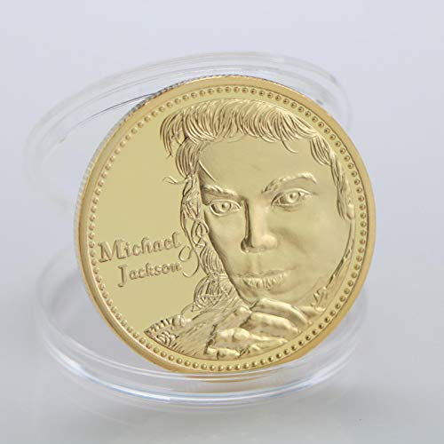 LPOK 5PCs / Lot Young Michael Jackson Gold Plated 999 Coins Metal Gedenk Super Music Stars-Standard, a