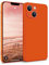 MyGadget Case for iPhone 13 Mini - Cover Ultra Thin TPU - Soft Touch Rubber & Anti-Scratch Shell - Flexible Silicone - Matte Orange