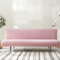 Hiseng Sofabezug 3 Sitzer Ohne Armlehne, Moderner Druck Clic Clac Sofahusse Stretch Schutzhülle Protector Bettcouch Schonbezug Couch überzug Sofabettüberzug (L:180-200cm,Rosa)