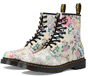 Dr. Martens Damen Stiefelette Serena 1460, Pergaminbeige Mash Up Blumen, 43 EU