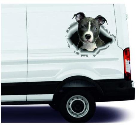 GAETOYEN Autoaufkleber Hund Personalisiert 18 cm Autoaufkleber Geschenk American Bully 3D Aufkleber American Bulldog Bully Aufkleber Pitbull Aufkleber Autofensteraufkleber Geschenk Für Einen