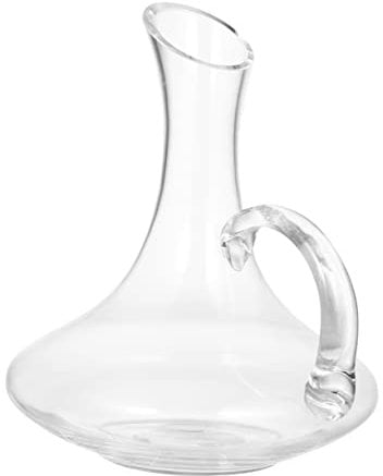 KICHOUSE 1Pc Glass Whiskey Decanter with Handle Elegant Drink Distributor for Home Bar Decoration for Serving Whisky and Wine