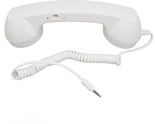 Sxhlseller Retro Telefonhörer, 3,5mm Klinkenstecker, Lautstärkeregler, 2,7m Spiralkabel, Strahlenschutz Für Smartphone PC