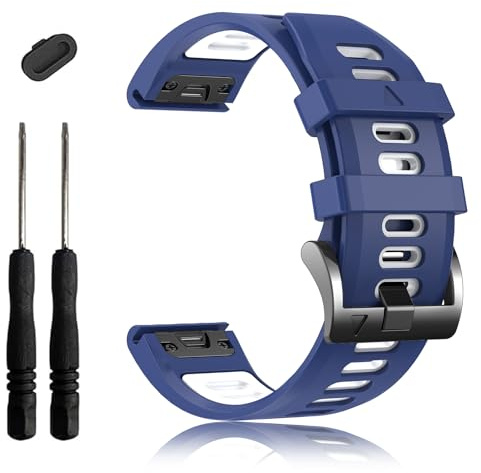 EZMVZKU 22mm QuickFit Armband für Garmin Fenix 8pro/8 47mm/7/7 Pro/6/6 Pro/5 Plus,Silikon Ersatzarmband Kompatibel mit Forerunner 970 965 955/tactix 8/quatix 8/epix Pro/Approach S70 47mm/Descent G1/G2