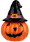 Horror-Shop Jack O'Lantern mit Hexenhut Keramik Keksdose für Halloween