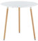 H.J WeDoo Table de salle à manger scandinave Table de cuisine en bois pour cuisine, salle à manger, 80 x 80 x 72 cm, 3 pieds, blanc naturel