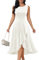 DRESSTELLS Cocktail Dress, White Dress for Women Formal Church Wedding, Fit Flare Graduation Prom Vintage Tea Party Midi Evening Dress 2025 White M