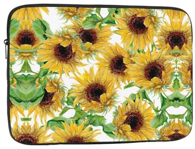 Yellow Sunflowers Laptop Case - Slim Laptop Bag For 10-17 Inch Devices, Ultra-Protective Laptop Sleeve Shoulder Bag