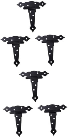 jojofuny 6 Pièces charnière charniere porte quincaillerie en fer forgé décorations de clôture fournitures de jardin décoration d'armoires de cuisine soi porte en bois peinture le fer