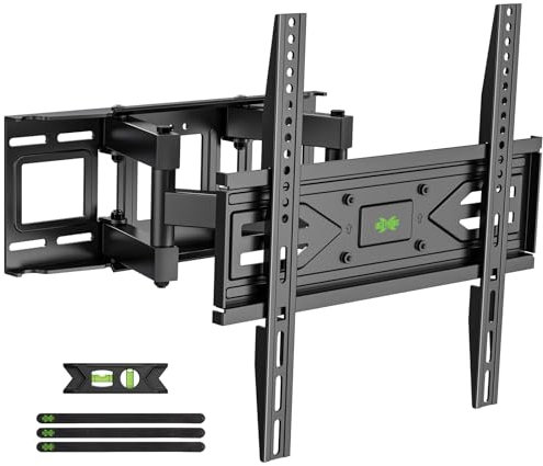 USX MOUNT Soporte de pared para TV de movimiento completo para la mayoría de televisores de 32 a 70 pulgadas de hasta 99 libras, soporte de pared para TV con brazos articulados duales, giratorio,