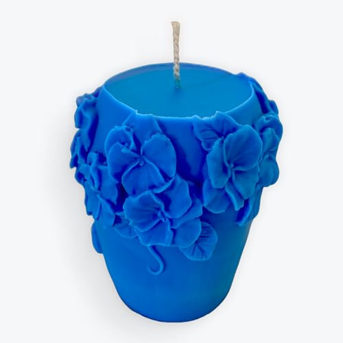 Clachaig Candles 100% Organic Hyacinth Scented Potted Flower Shaped Candle