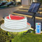 Wisada 12V Solar COB LED Streifen Selbstklebend, 5m 320LEDs/m Superheller Kaltweiß COB LED Strip Cuttable LED Band，8 Modi Lichtband Außen IP68 Lichterkette Mit Fernbedienung für Terrasse, Innenhof