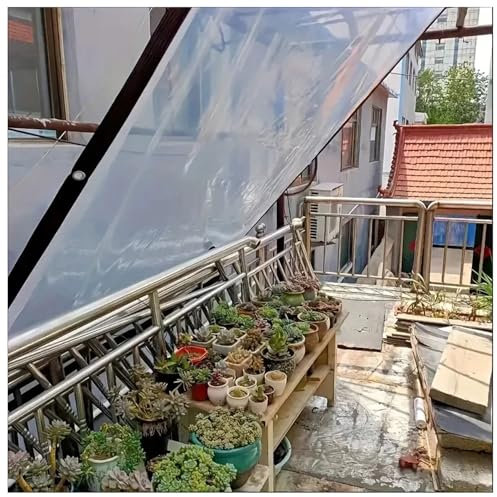 Abdeckfolie Abdeckplane Gewebeplane Schutzplane Für Zelte, Wohnwagen, Carports Und Gärten. Reißfeste Und Schmutzabweisende Schutzplane Für Perfekten Wetterschutz Bei Verschiedenen Outdoor-Projekten(Si
