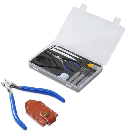 WISEPRO 10 Pcs Gundam Model Tools Kit, Hobby Model Building Tool Kit Model Kit Tools Modeler Basic Tools Craft Set, Plastic Model Tools Kit for Hobby Building Repairing and Fixing