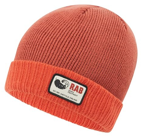 Rab Essential Beanie - Lightweight Warm Skull Cap for Skiing & Everyday Use - Tuscan Red/Red Grapefruit - One Size