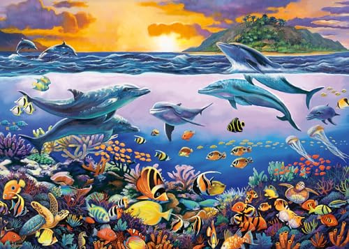 Wonder Forge Underwater Frolic 1000 Piece Jigsaw Puzzle for Adults | Unique, Perfectly-Fitting Pieces | Fun, Vibrant Imagery | Amazon Exclusive