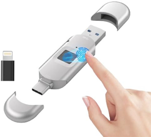 Clé USB à empreintes digitales, disque U protégé par mot de passe sécurisé, clé USB, clé USB, pour i0S/Windows/Luxus,128G