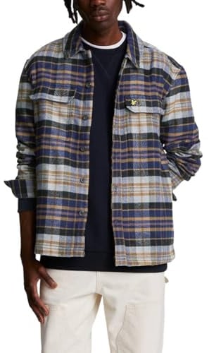 Lyle & Scott Flanell-Überhemd für Herren, kariert, Grün