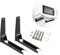 2 Piezas Soporte Microondas Pared Plegable, Soportes para Microondas de Acero inoxidable Soporte Horno y Microondas Pared Extensible, Soporte para Colgar Microondas Pared （Negro）