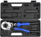 Hydraulische Crimpzange 80T mit V-Kontur V12 V15 V18 V22 V28 Set, Handpresse Presszange mit 360° Drehbarem Kopf Rohrpresszange für Kupferrohre Verbundrohr (Blau)