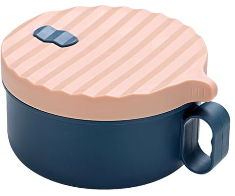 Microwave Ramen Cooker, 1200ML Noodle Bowl with Lid and Chopsticks, Portable Soup Cooker for Home, Office, College Dorm Room, BPA Free (Pink and Blue)