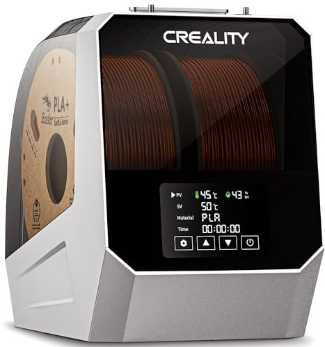 Creality Space Pi Filament Trockner Plus, 2 Rollen 3D-Drucker Filament Trockenbox mit PTC Heizgerät, 360° Schnelles Heizen, Dehydrator Aufbewahrungsbox mit Ventilator für PLA PETG ABS TPU Nylon