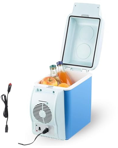 Wizvox Mini Congelateur Portatif, 7.5L, Voiture 12v,Faible Bruit Mini Frigo Pas Cher, Fonction Refroidissement Et Chauffage Petit Frigo Voiture, RéFrigéRateur Portatif pour Le Camping