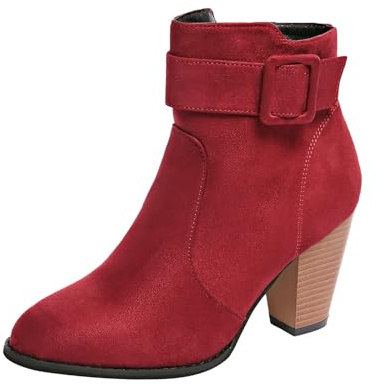 Generisch on schuhe damen sale Winterstiefel Damen Damen Chelsea Mit Rutschfest Sohle Casual Spitze Zehe Klobiger Blockabsatz Winte 1 euro artikel warehouse deal